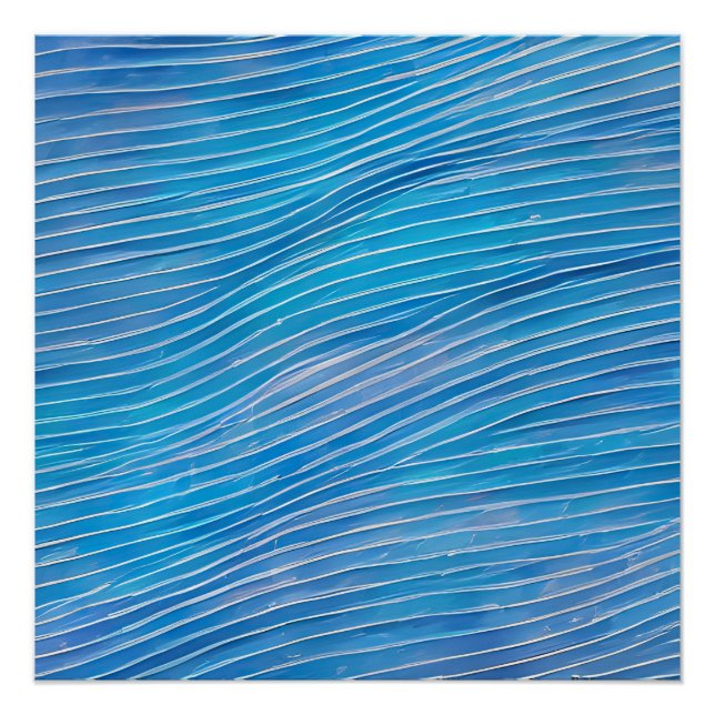 Abstrakte Seascape Fractured Waves 21 Poster (Vorderseite)