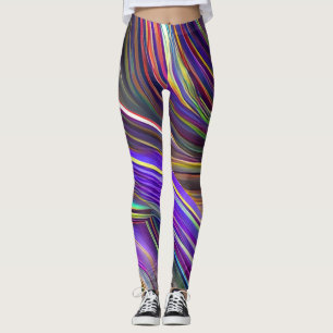 Abstrakte Seascape Fractured Waves 24 Leggings