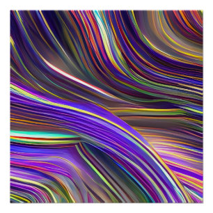 Abstrakte Seascape Fractured Waves 24 Poster