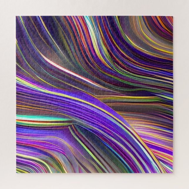 Abstrakte Seascape Fractured Waves 24 Puzzle (Vertikal)