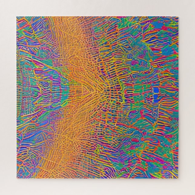 Abstrakte Seascape Fractured Waves 27 Puzzle (Vertikal)