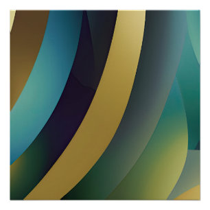 Abstrakte Seascape Fractured Waves 30 Poster