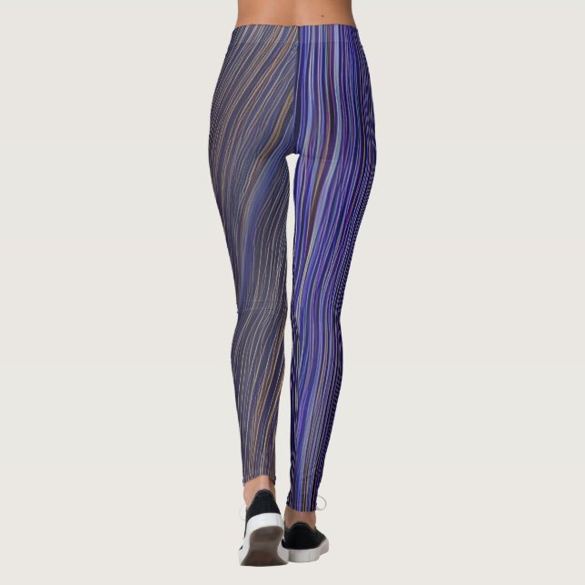Abstrakte Seascape Fractured Waves 31 Leggings (Rückseite)
