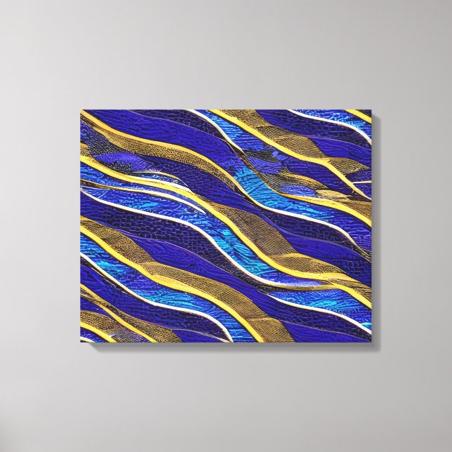 Abstrakte Seascape Fractured Waves 33 Leinwanddruck (Vorderseite)