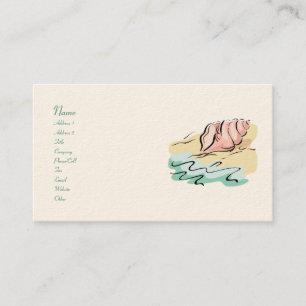 Abstrakte Seashell Business Cards Visitenkarte