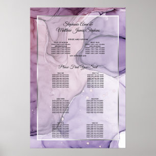 Abstrakte Seekarte für die Rose von Custom Lavende Poster