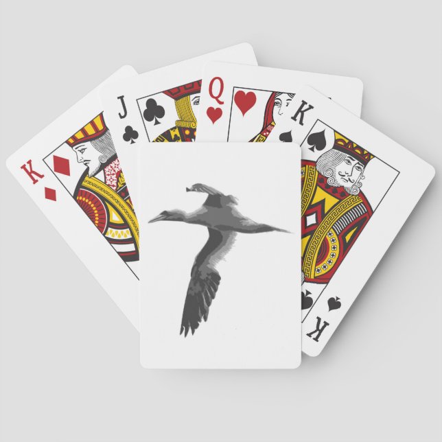 Abstrakte Seevögel Spielkarten (Rückseite)