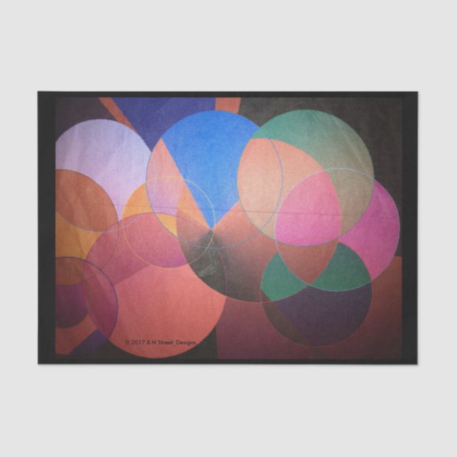 Abstrakte Seidenpapier-Schwarz-Ordnung Seidenpapier (Vorderseite)