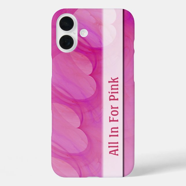 Abstrakte Seidenrosa Herzlinie Case-Mate iPhone Hülle (Rückseite)