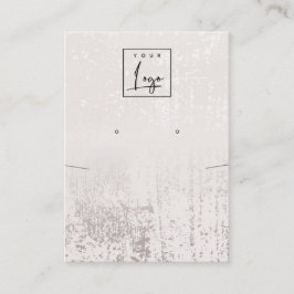 Abstrakte Silber-Rain-Kette mit Logo-Display Visitenkarte