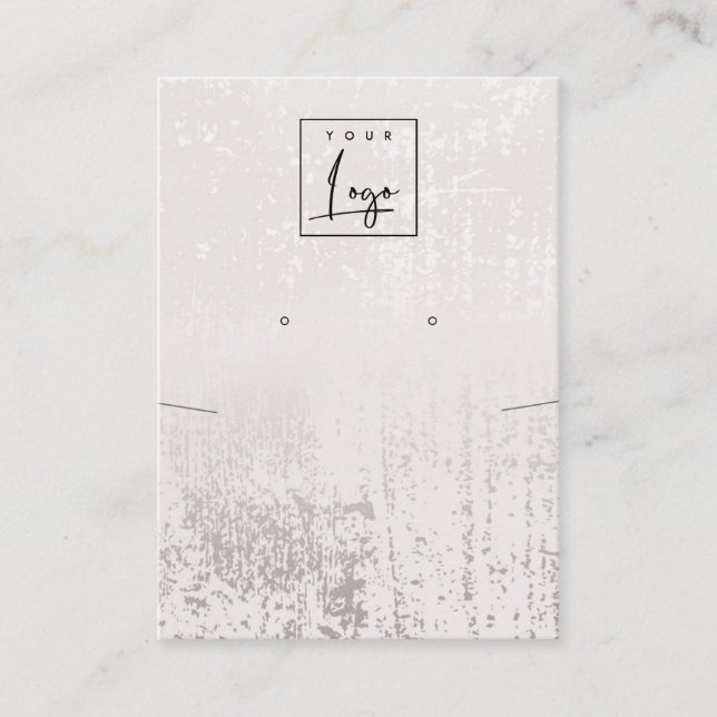 Abstrakte Silber-Rain-Kette mit Logo-Display Visitenkarte (Vorderseite)