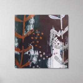 Abstrakte Silber- und Kupferkunst im Aquamarinen H Leinwanddruck