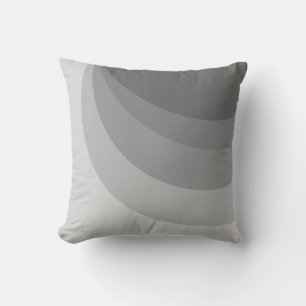 Abstrakte, silbergraue Linien Kissen