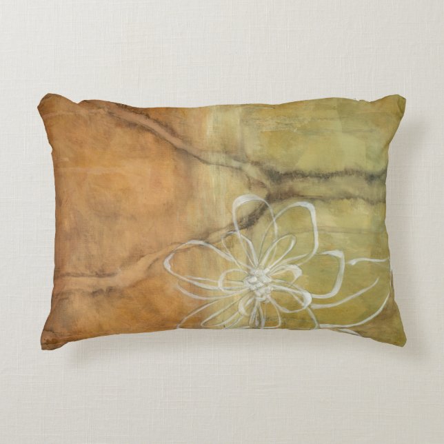 Abstrakte Silhouette auf dem Hintergrund des Tans Zierkissen (Vorderseite)