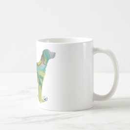 Abstrakte Silhouette des englischen Setzers Tasse