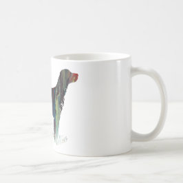 Abstrakte Silhouette des englischen Setzers Tasse
