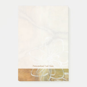 Abstrakte Silhouette-Malerei auf TAN-Hintergrund Post-it Klebezettel