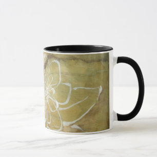 Abstrakte Silhouette-Malerei auf TAN-Hintergrund Tasse