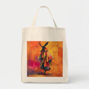 Abstrakte Silhouette Samurai Warrior Tragetasche
