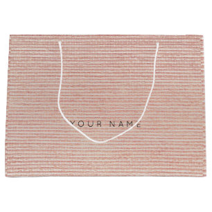 Abstrakte Silver Blush Metallische Kristalle Rose Große Geschenktüte