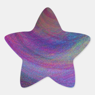 Abstrakte, simulierte Metallic Paint Stern-Aufkleber