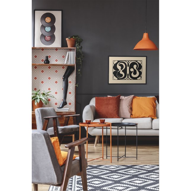Abstrakte Sinfonie - Fett Schwarz & Beige Poster (Von Creator hochgeladen)