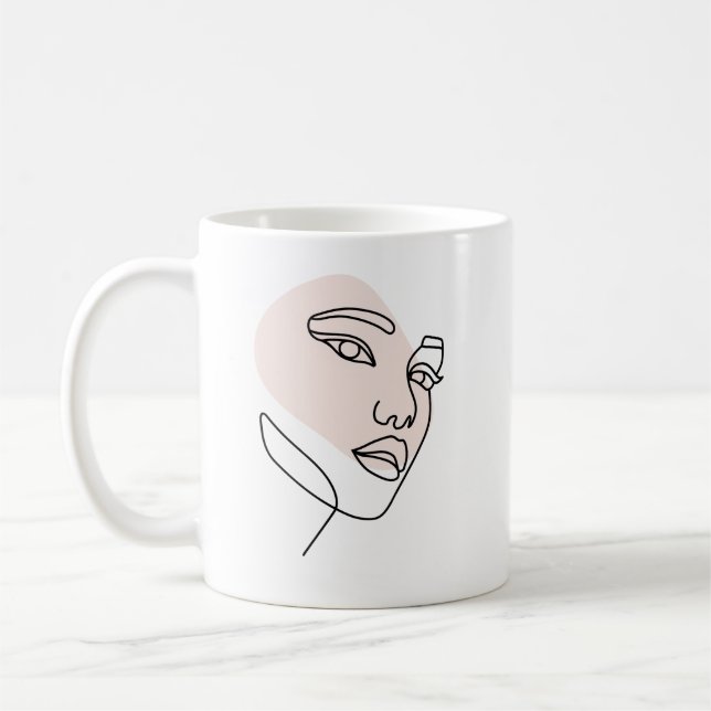 Abstrakte  Single-Linie-Kunst Kaffeetasse (Links)
