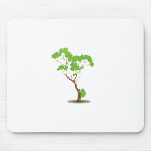 Abstrakte Singlegraphik des Eichenbaums Mousepad
