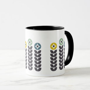 Abstrakte skandinavische Blume Tasse