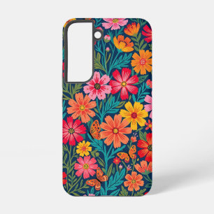 Abstrakte skandinavische Cosmos-Blumen Samsung-Hül Samsung Galaxy Hülle