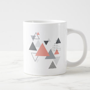 Abstrakte skandinavische Geometrie Jumbo-Tasse
