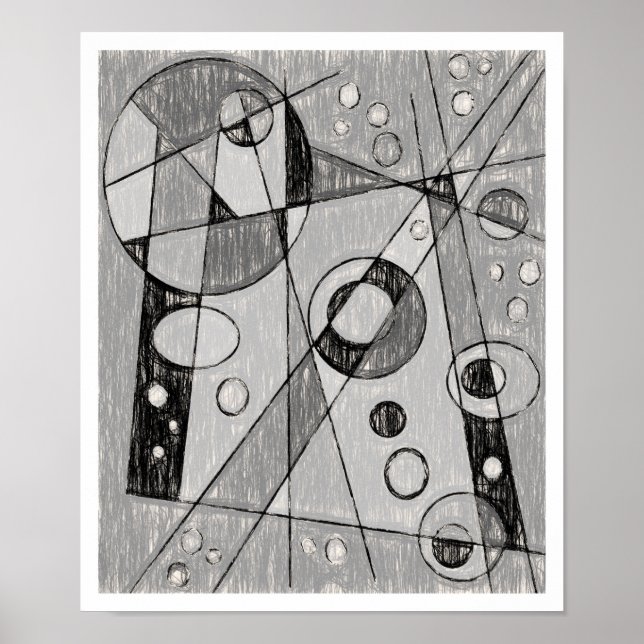 Abstrakte Sketch #747 Poster (Vorne)