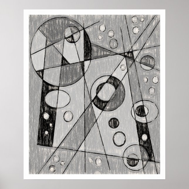 Abstrakte Sketch #747 Poster (Vorne)