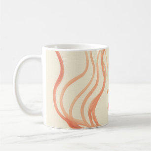 Abstrakte Skizze Frauengesicht Kaffeetasse