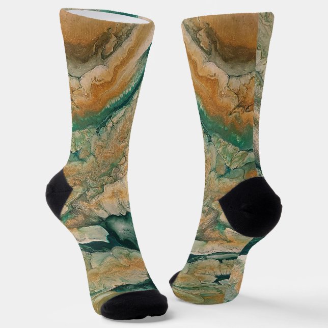 Abstrakte Smaragdküste Socken (Gewinkelt)