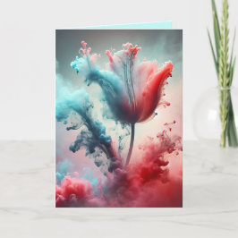 Abstrakte Smoky Tulip zum Geburtstag Karte