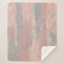 Abstrakte Soft Hues Grau Beige Pink Sherpadecke