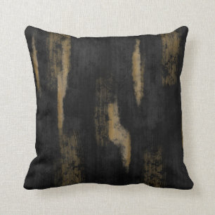 Abstrakte Soft Hues Tief Kohle & Gold Kissen