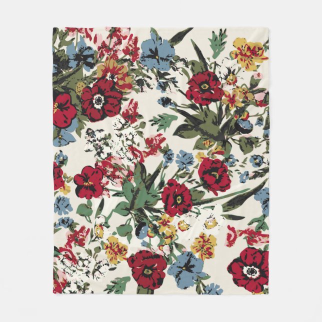 Abstrakte solide Blume, alles über Design Fleecedecke (Vorderseite)