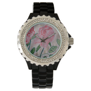 Abstrakte Sommer-Rose beobachten Armbanduhr
