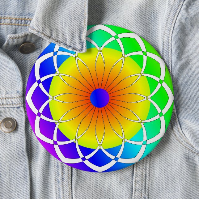 Abstrakte Sommerblume Button (Beispiel)