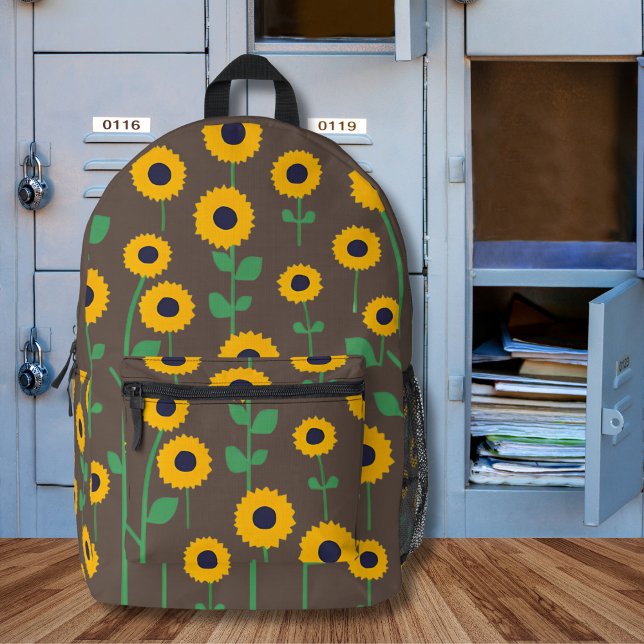 Abstrakte Sommersonnenblume Bedruckter Rucksack (Von Creator hochgeladen)
