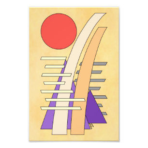 Abstrakte Sonne, Schatten, Reflexionen und Struktu Fotodruck