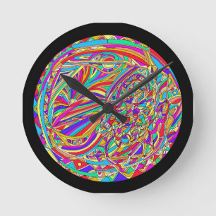 Abstrakte Sonnenaufgangsuhren Runde Wanduhr