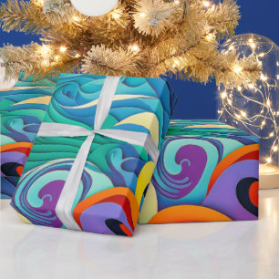 Abstrakte Sonnenbänke Art Illustration Geschenkpapier