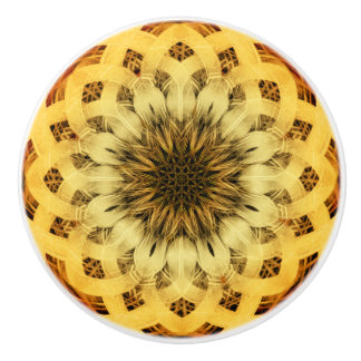 Abstrakte Sonnenblume Keramikknauf