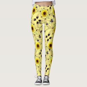 Abstrakte Sonnenblume Leggings