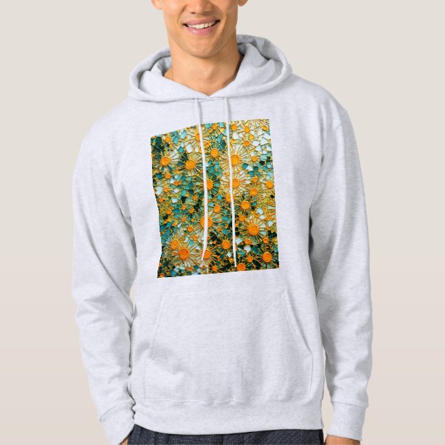 Abstrakte Sonnenblumen 102 Hoodie (Vorderseite)