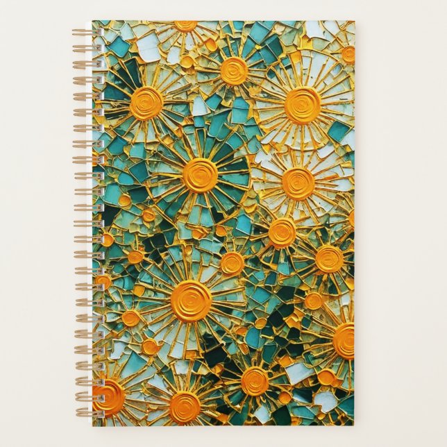 Abstrakte Sonnenblumen 102 Planer (Vorderseite)