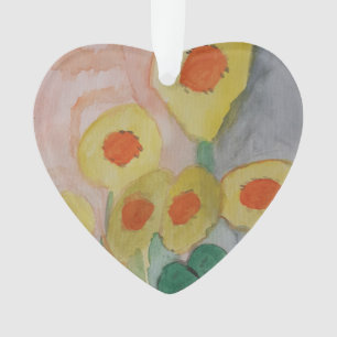 Abstrakte Sonnenblumen Akrylorische Ornamente